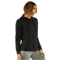 thumbnail image 2 of Women's Lightweight Cotton Single Jersey Active Pullover Hoodie Sweatshirt, Black L, 1 Pack, 2 of 4