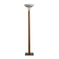 thumbnail image 2 of Tambo Torchiere Floor Lamp - Natural Ash Wood Finish Weathered Brass, 2 of 13