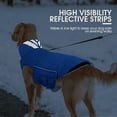 thumbnail image 5 of Kuoser Dog Winter Coat Waterproof and Windproof Snow Jacket, Reflective Cold Weather Dog Clothes, Blue, medium, 5 of 7