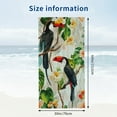 thumbnail image 3 of Bird Oversized Quick Dry Microfiber Beach Towel Ropical Flowers Lightweight Sand Free Towel Super Soft &amp; Absorbent for Travel Swimming Sports, 3 of 8