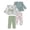 Green, variant on 12 Months Baby Girls Clothes 18 Months Girl 2 Pack Outfits Set Toddler Girl Long Sleeve Top Pants 4PCS Clothing Set Purple