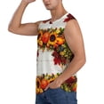 thumbnail image 3 of Picia Thanksgiving With Autumn mens Cotton Tank Undershirts , Moisture-wicking Ribbed Tanks, Lightweight Cotton Tank Undershirts-Large, 3 of 8