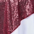 thumbnail image 6 of Efavormart LUXURY Burgundy Sequin Square Tablecloth Overlay Square Tablecloth Cover For Wedding Party Event Banquet - 60" x 60", 6 of 11