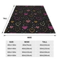thumbnail image 3 of Honeii Heart and Stars Print Fleece Blanket - Throw Blanket for Bed, Sofa, Couch, Camping, and Travel , Microplush Ultra Soft Warm Blanket-80"x60", 3 of 7
