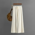 thumbnail image 2 of Timegard Wide Leg Pants for Women Elastic High Waist Drawstring Side Split Knit Comfy Lounge Trousers, 2 of 3