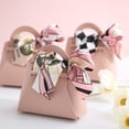 thumbnail image 2 of Bolsas de regalo de cuero 20 piezas, bolsa de embalaje con cinta de lazo, distribución de favores de boda, caja de embalaje de dulces de nacimiento de Bebé, Mini bolso, 2 of 4