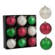 thumbnail image 3 of 9 adornos navideños con purpurina de 3 pulgadas para aniversario, para interiores y exteriores. Rojo plateado verde, 3 of 9