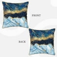 thumbnail image 3 of Kll Blue Marble Decorative Throw Pillow Covers Velvet Soft For Couch Sofa Bedroom Living Room Outdoor -20"X20", 3 of 8
