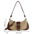 thumbnail image 4 of Bolso Retro Alta Gama Con Costuras para Hombro Y Axila Nuevo Temperamento Y Bolso Cruzado (café) 2010, 4 of 9