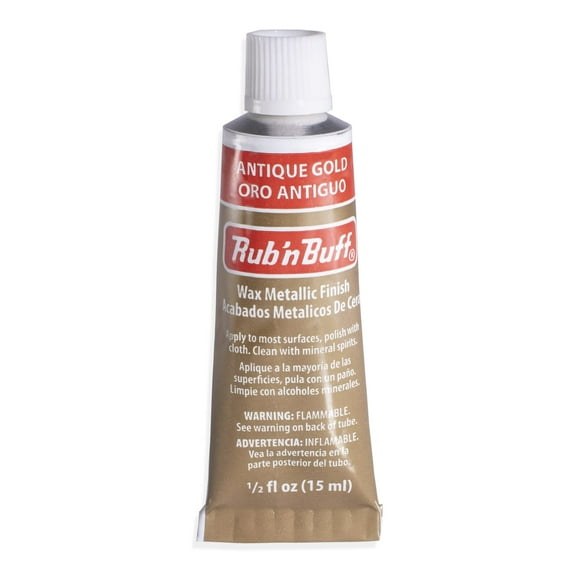 AMACO Rub 'n Buff Wax Metallic Finish, 0.5-Fluid Ounce