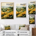 thumbnail image 4 of Designart "Yellow And Green Pastoral Bold horizon VII" Countryside Floater Framed Canvas Print, 4 of 7
