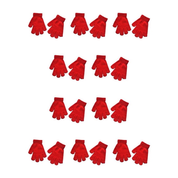 Sonducket 1 par de guantes para niños, guantes delicados para exteriores, accesorios de ropa prácticos para niños y niñas con Color sólido Rojo 10Conjunto