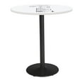 thumbnail image 2 of KFI Studios Whiteboard 3.5' Round Bistro Table, Black Base, White, 2 of 2