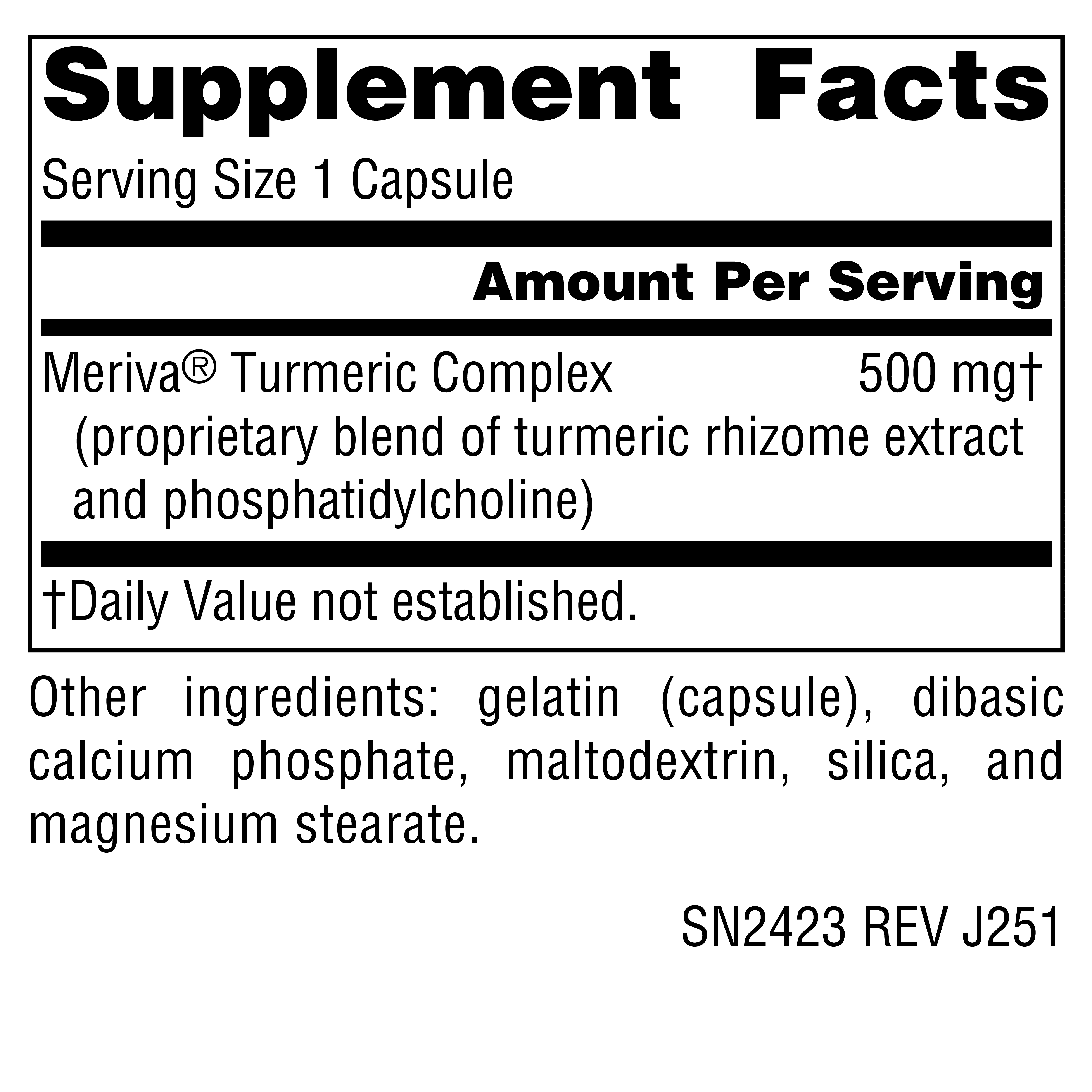 Source Naturals Turmeric with Meriva Eases Discomfort from Everyday Activities*  500 mg - 60 Capsules