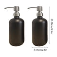 thumbnail image 3 of Ensemble de Bouteilles Rondes pour Shampooing et Lotion en Verre avec Pompe en Acier Inoxydable, Vides, Réutilisables, Contenants de Voyage pour la Maison, la Salle de Bain et la Coiffeuse, Noir, JKODE, 3 of 6