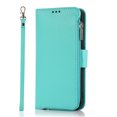 thumbnail image 2 of SaniMore iPhone 14 6.1" 2022 Case with Wrist Strap 2 in 1 Zipper Wallet [Card Slots] Premium PU Leather Skin [Retro Durable] Shockproof Anti-scratch Kickstand Business Cover For iPhone 14, Green, 2 of 8