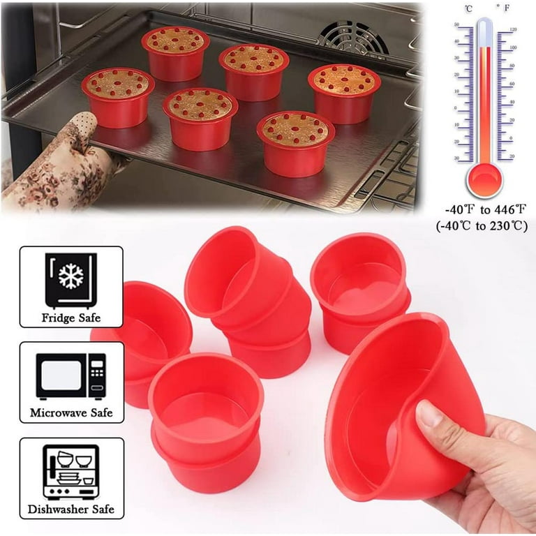 BAKER DEPOT Set of 4 Silicone Mould for Baking Nonstick Layer