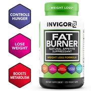 invigor8 - fat burner & natural appetite suppressant - weight loss formula (120 veggie caps, 30-day supply)