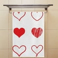 thumbnail image 4 of GZHJMY Valentine's day heart, Bath Shower Towels Set of 2 for Bathroom -Soft Microfiber Hand Towel Absorbent Soft Decorative Face Towel for Kids 30 x 15 inch", 4 of 6