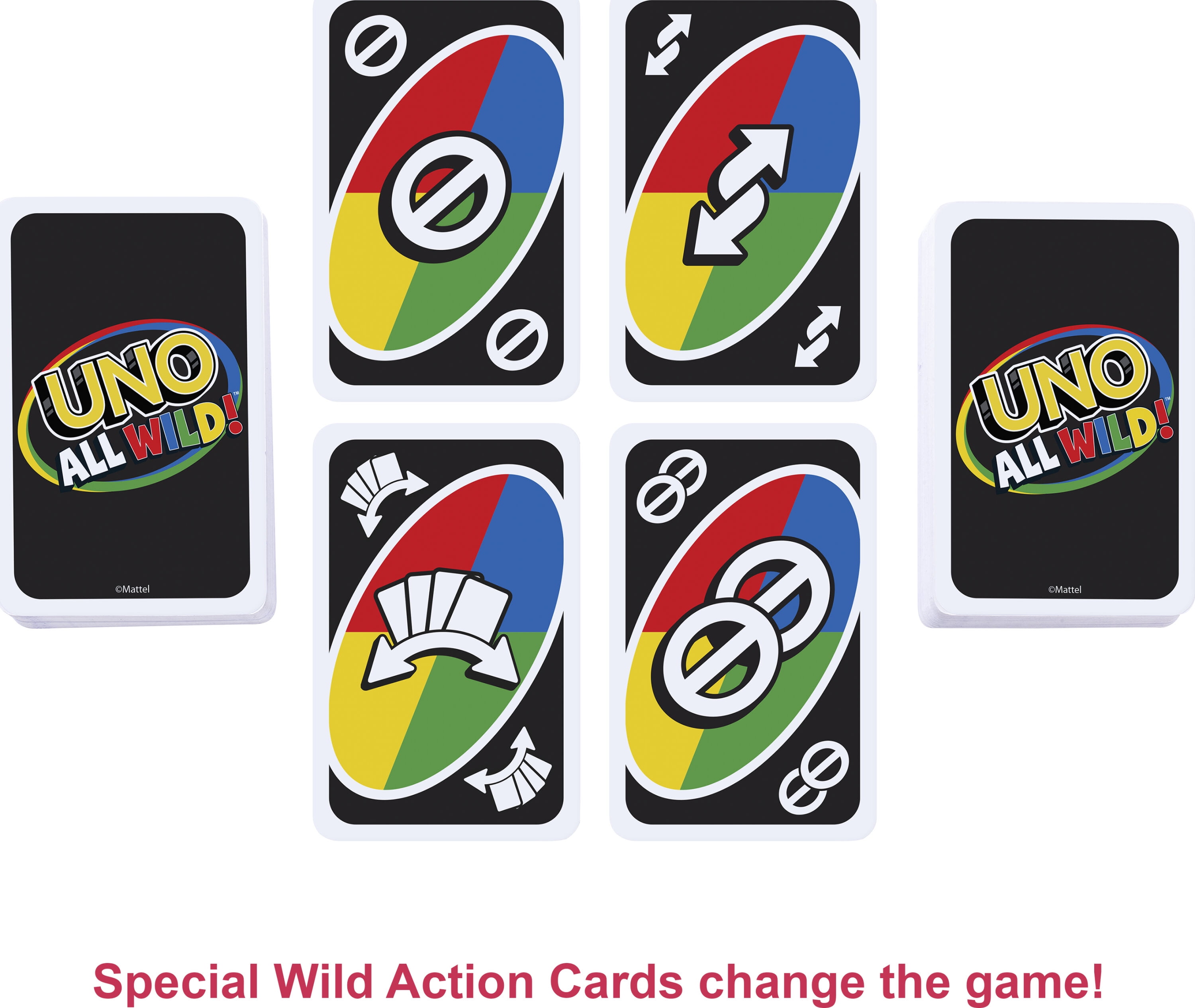 Uno All Wild Family Card Game For 7 Year Olds And Up Walmart Com
