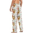 thumbnail image 6 of FREEAMG Christmas Cartoon Sloth Pajama Pants for Men, Men's Separate Bottoms, Comfortable Lounge Pants for Men（175）, 6 of 7