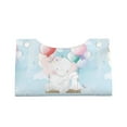 thumbnail image 3 of Picia Cute Elephant Pattern Long Tissue Box Cover,PVC Leather Triangle Holder,Tissue Box Holder with Magnetic Bottom,Facial Paper Organizer Dispenser-7.9"X4.9"X4.5", 3 of 9