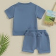 thumbnail image 3 of Bagilaanoe 2pcs Toddler Baby Boy Shorts Set Short Sleeve T Shirt Tops + Shorts 6M 12M 18M 24M 3T Kids Casual Summer Clothes, 3 of 8