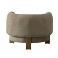 thumbnail image 3 of Benjara Reno Tira 38 Inch Accent Chair, Taupe Polyester, Foam Cushions, Solid Wood, 3 of 6