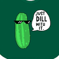 thumbnail image 4 of Inktastic Just Dill with It Chill Dill Pickle in Sunglasses Boys or Girls Baby Bib, 4 of 4