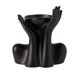thumbnail image 2 of Jarrón de cerámica para flores, soporte para plantas, centro de mesa, accesorios para el hogar, oficina Cara de soporte negra, 2 of 9
