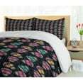 thumbnail image 4 of Ambesonne Skull Duvet Cover Set, Sugar Calavera Art Mexican, 2-Calking, Grey Multicolor, 4 of 6
