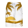 thumbnail image 6 of Erwazi Mens Swim Trunks Printed Drawstring Waist Layer Lining Breathable Quick Dry Practical Summer Swimwear Shorts with Pocket, 6 of 7