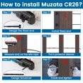 thumbnail image 5 of [Patente] Muzata 40 Pares De Kit De Barandilla De Cable Invisible Negro Tensor Estampado De 1/8"" Y Terminal Oculto De Acero Inoxidable T316 Para Escaleras De Cubierta De Poste De Metal De Madera De 2, 5 of 5
