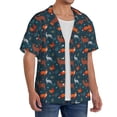 thumbnail image 2 of Naloa Autumn Forest Animals Cute Men's Loose Fit Cuban Collar Short-Sleeve Shirt, Hawaiian Shirts, Mens Shirts Casual for Everyday Wear Outings-3X-Large, 2 of 5