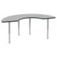 thumbnail image 5 of ECR4Kids 36in x 72in Half Moon Premium Thermo-Fused Adjustable Activity Table Grey/Navy/Silver - Super Leg, 5 of 5