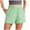 Green, variant on fatyb Ribbed Shorts for Women High Waisted Comfy Casual Shorts Soft Womens Lounge Shorts with Pockets