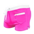 thumbnail image 6 of Men's Sexy Swimming Trunks - Elastic Waist, Zipper Pockets, Side Slits - Quick Dry Nylon/Spandex Beach Surf Shorts, 6 of 8