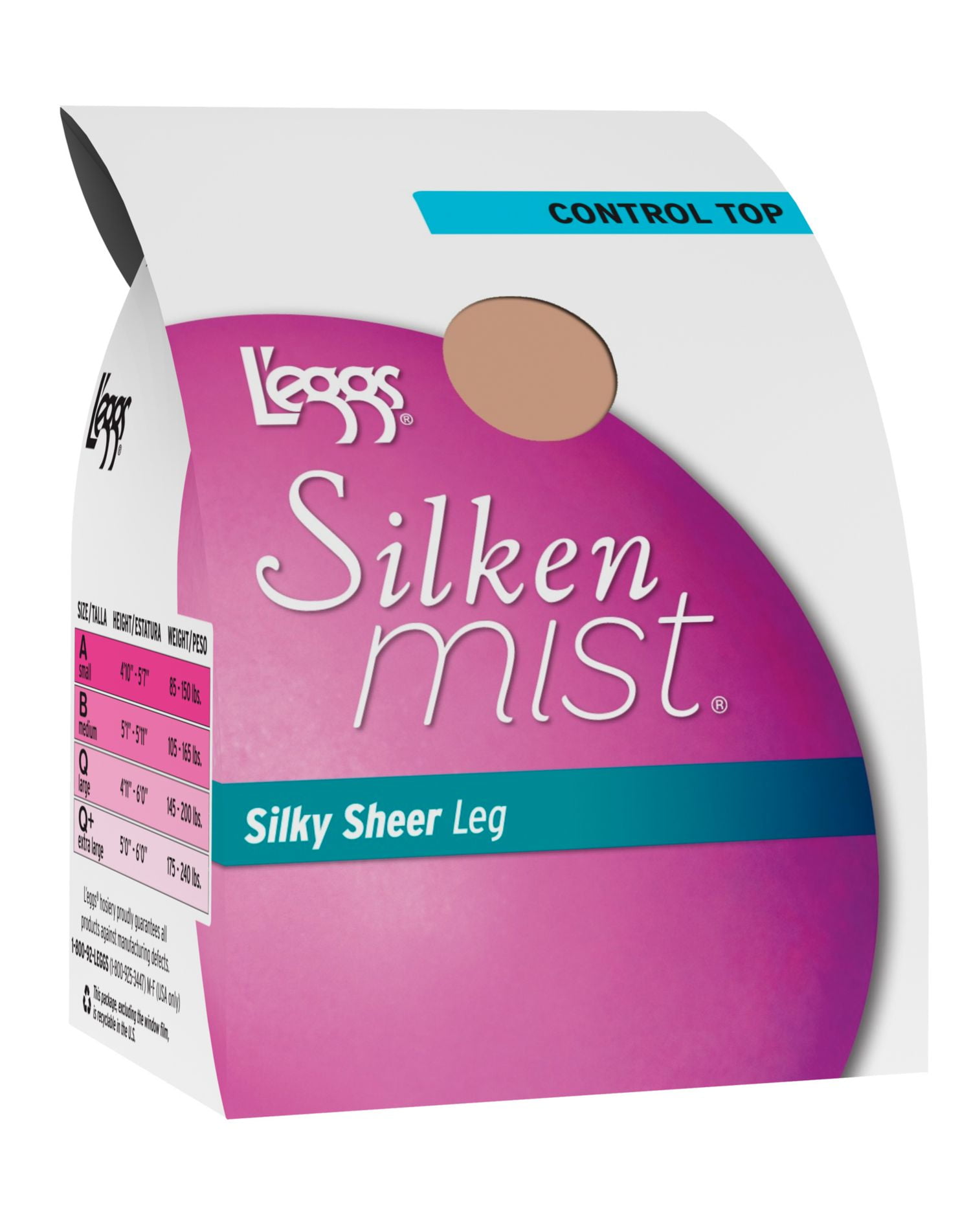  L'EGGS Silken Mist Regular Control Top ST - 20100