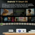 thumbnail image 3 of BDQ L012H Mini Projector, 1080P (Supports 4K), WiFi 6.2 dual-band, Bluetooth 5.2, Android 11, 170 ANSI, 120 in big screen, White, 3 of 11
