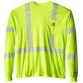thumbnail image 1 of Carhartt Men's High Visibility Force Long Sleeve Class 3 Tee,Brite Lime,Large, 1 of 4