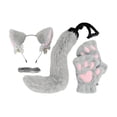 thumbnail image 4 of BELOVING Cat Ears and Tail Set Cat Ear and Long Tail for Stage Performance Night Club White, 4 of 10