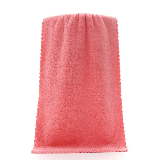 Bigersell Bathroom Towels 75 x 35 cm Solid Microfiber Soft Plush Bath Towels Super Absorbent Face Towels Rectangular Bathing Shower Towels Quick Dry Hand Bath Towels K