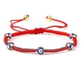 thumbnail image 1 of Evil Eye Braided Bracelet Lucky Red Black Color Thread Couple Chain Handmade, 1 of 1