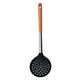thumbnail image 5 of Juego de utensilios de cocina negros de silicona de 4 uds, juego de cuchara de espátula de cocina para el hogar con mango de madera, espátula, cuchara de cobertura, juego de cocina para sopa, 5 of 5
