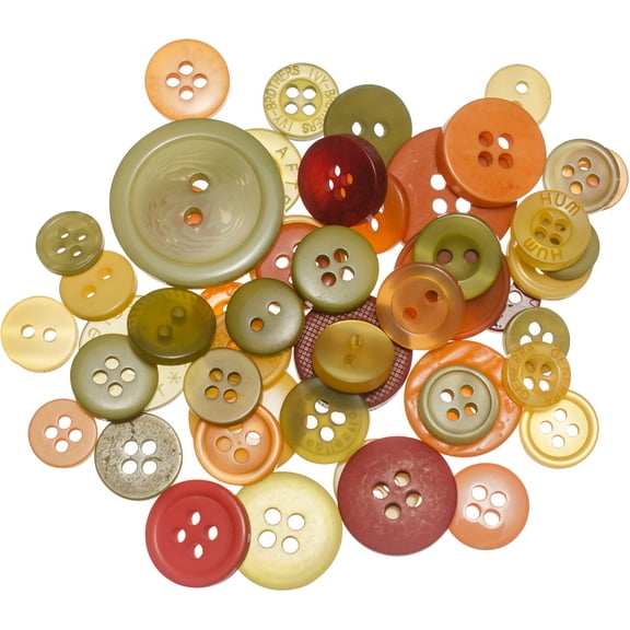 Buttons Galore Button Mason Jars-Harvest