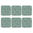 thumbnail image 2 of Lsque golf equipment Pattern 4" Drink Coasters Set of 6, Leather Absorbent Coasters, Table Coaster Set Decorative Coffee Cup Coasters Housewarming Gift,Square, 2 of 7