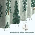 thumbnail image 6 of Light Green Christmas Tree and Snow Pattern Shower Curtain 36"x72" ,Bathroom Decorative Shower Curtains Set with 12 Hooks,Modern Waterproof Washable Shower Curtain, 6 of 6