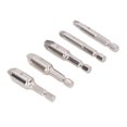 thumbnail image 4 of Screw Extractor Remover, 5Pcs Screw Extractor Quarter Inch Hex Shank Remover Broken Screw Remover Set High Speed Steel Removal Industrial Hand Tools, 4 of 8