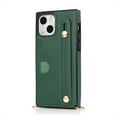 thumbnail image 2 of CCSmaller for iPhone 15 Plus Case with Card Holder for Women, Phone Case Crossbody with Wrist Strap & Removable Adjustable Shoulder Lanyard Cover for iPhone 15 Plus KB Green, 2 of 8