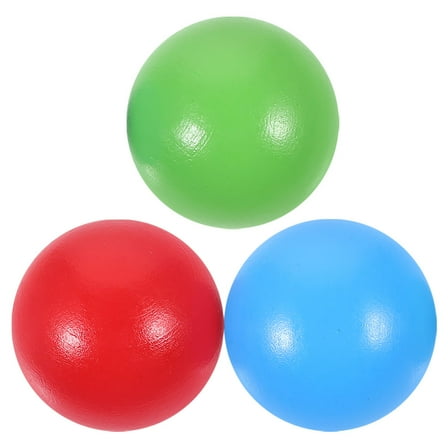 UPOUART Set of 3 Wooden Backyard Croquet Balls Assorted Color Beech Wood Outdoor Activities